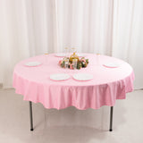 Pink Premium Scuba Round Tablecloth, Wrinkle Free Polyester Seamless Tablecloth - 70inch