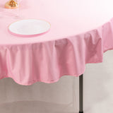 Pink Premium Scuba Round Tablecloth, Wrinkle Free Polyester Seamless Tablecloth - 70inch