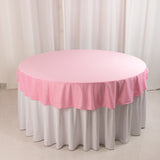 Pink Premium Scuba Round Tablecloth, Wrinkle Free Polyester Seamless Tablecloth - 70inch