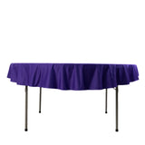 Purple Premium Scuba Round Tablecloth, Wrinkle Free Polyester Seamless Tablecloth - 70inch