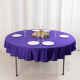 Purple Premium Scuba Round Tablecloth, Wrinkle Free Polyester Seamless Tablecloth - 70inch