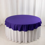 Purple Premium Scuba Round Tablecloth, Wrinkle Free Polyester Seamless Tablecloth - 70inch