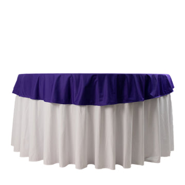 70" Purple Premium Scuba Wrinkle Free Round Tablecloth, Seamless Scuba Polyester Tablecloth