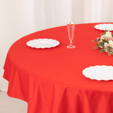 Red Premium Scuba Round Tablecloth, Wrinkle Free Polyester Seamless Tablecloth - 70inch