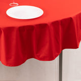 Red Premium Scuba Round Tablecloth, Wrinkle Free Polyester Seamless Tablecloth - 70inch