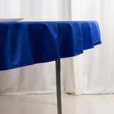 Royal Blue Premium Scuba Round Tablecloth, Wrinkle Free Polyester Seamless Tablecloth - 70inch