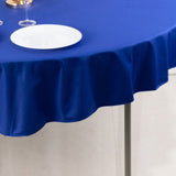 Royal Blue Premium Scuba Round Tablecloth, Wrinkle Free Polyester Seamless Tablecloth - 70inch