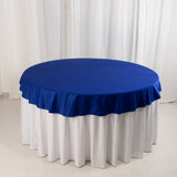 Royal Blue Premium Scuba Round Tablecloth, Wrinkle Free Polyester Seamless Tablecloth - 70inch