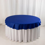 70" Royal Blue Premium Scuba Wrinkle Free Round Tablecloth, Scuba Polyester Tablecloth