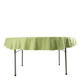 Sage Green Premium Scuba Round Tablecloth, Wrinkle Free Polyester Seamless Tablecloth - 70inch