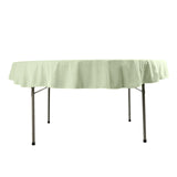 70\" Sage Green Premium Scuba Wrinkle Free Round Tablecloth, Scuba Polyester Tablecloth