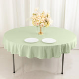 70\" Sage Green Premium Scuba Wrinkle Free Round Tablecloth, Scuba Polyester Tablecloth