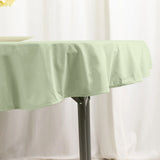 70\" Sage Green Premium Scuba Wrinkle Free Round Tablecloth, Scuba Polyester Tablecloth