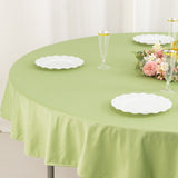 Sage Green Premium Scuba Round Tablecloth, Wrinkle Free Polyester Seamless Tablecloth - 70inch