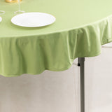 Sage Green Premium Scuba Round Tablecloth, Wrinkle Free Polyester Seamless Tablecloth - 70inch