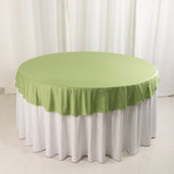 Sage Green Premium Scuba Round Tablecloth, Wrinkle Free Polyester Seamless Tablecloth - 70inch