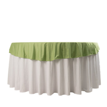 70" Sage Green Premium Scuba Wrinkle Free Round Tablecloth, Seamless Scuba Polyester Tablecloth