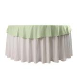 70\" Sage Green Premium Scuba Wrinkle Free Round Tablecloth, Scuba Polyester Tablecloth