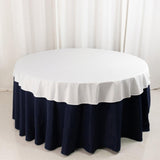 Premium Scuba Round 70" Tablecloth White - Wrinkle Free & Stain Resistant Table Cover