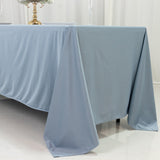Light blue tablecloth draped elegantly over a table.