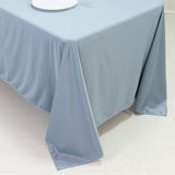 Light blue tablecloth draped elegantly over a table