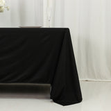 Scuba Rectangular 72x120 Tablecloth Black - Wrinkle Free & Stain Resistant Table Cover