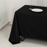 Scuba Rectangular 72x120 Tablecloth Black - Wrinkle Free & Stain Resistant Table Cover