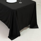 Scuba Rectangular 72x120 Tablecloth Black - Wrinkle Free & Stain Resistant Table Cover