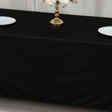 Scuba Rectangular 72x120 Tablecloth Black - Wrinkle Free & Stain Resistant Table Cover