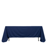 Scuba Rectangular 72x120 Tablecloth Navy Blue - Wrinkle Free & Stain Resistant Table Cover#whtbkgd