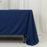 Scuba Rectangular 72x120 Tablecloth Navy Blue - Wrinkle Free & Stain Resistant Table Cover