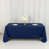 Scuba Rectangular 72x120 Tablecloth Navy Blue - Wrinkle Free & Stain Resistant Table Cover