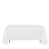 Scuba Rectangular 72x120 Tablecloth White - Wrinkle Free & Stain Resistant Table Cover#whtbkgd