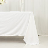 Scuba Rectangular 72x120 Tablecloth White - Wrinkle Free & Stain Resistant Table Cover