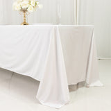 Scuba Rectangular 72x120 Tablecloth White - Wrinkle Free & Stain Resistant Table Cover
