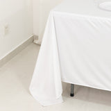 Scuba Rectangular 72x120 Tablecloth White - Wrinkle Free & Stain Resistant Table Cover