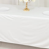 Scuba Rectangular 72x120 Tablecloth White - Wrinkle Free & Stain Resistant Table Cover