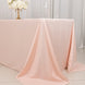 90x132inch Blush Premium Scuba Wrinkle Free Rectangular Tablecloth, Seamless Scuba Polyester