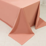 Peach tablecloth draped elegantly on a table