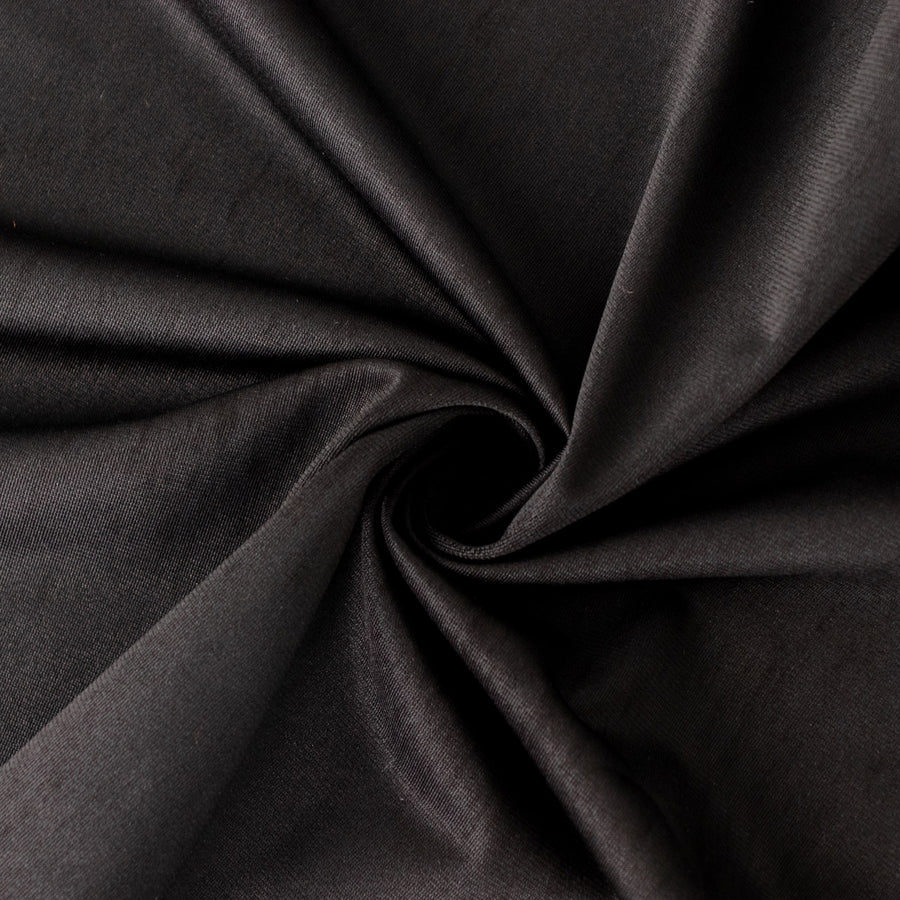 90x132inch Black Premium Scuba Rectangular Tablecloth, Wrinkle Free Polyester Seamless#whtbkgd