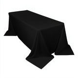 Black tablecloth draped elegantly over a table