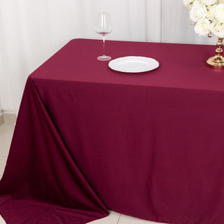 Create Unforgettable Memories with the Burgundy Premium Scuba Rectangular Tablecloth