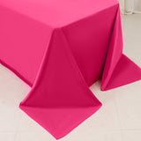Scuba Rectangular 90x132inch Tablecloth Fuchsia - Wrinkle Free, Stain Resistant