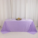 Lavender Lilac Premium Scuba Wrinkle Free Rectangular Tablecloth, Seamless Scuba Polyester