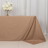 90x132inch Nude Premium Scuba Wrinkle Free Rectangular Tablecloth, Seamless Scuba Polyester