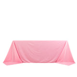 Pink Premium Scuba Wrinkle Free Rectangular Tablecloth, Seamless Scuba Polyester Tablecloth