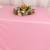 Pink Premium Scuba Wrinkle Free Rectangular Tablecloth, Seamless Scuba Polyester Tablecloth