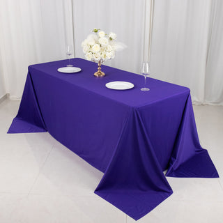 Experience Luxury and Convenience with the Purple Premium Scuba Rectangular Tablecloth