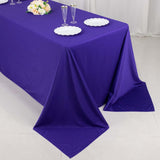 Purple Premium Scuba Wrinkle Free Rectangular Tablecloth, Seamless Scuba Polyester Tablecloth