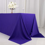 Purple Premium Scuba Wrinkle Free Rectangular Tablecloth, Seamless Scuba Polyester Tablecloth